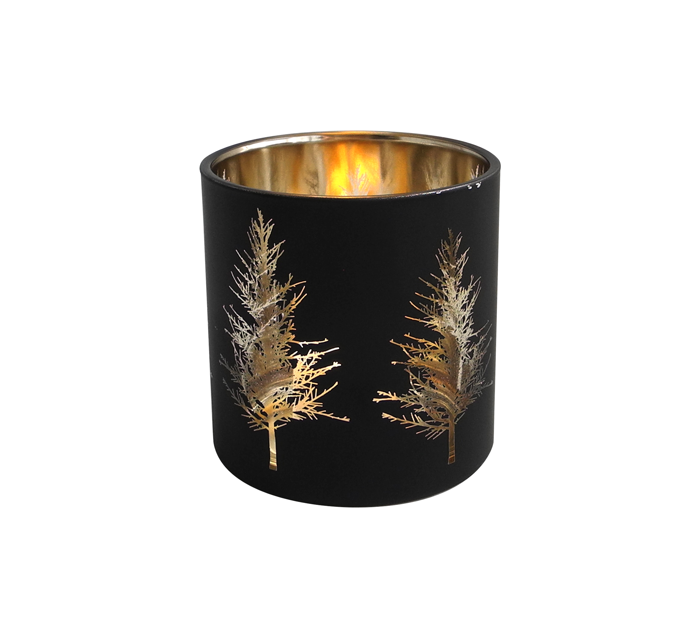 Yorklsun Glassware Black Christmas Candle Holder & Wax Bottle YD-HDWC-036