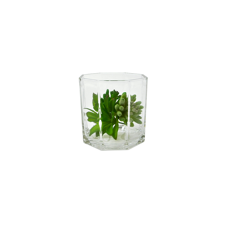 Polygon Transparent Flower Pot YD-FPWP-027