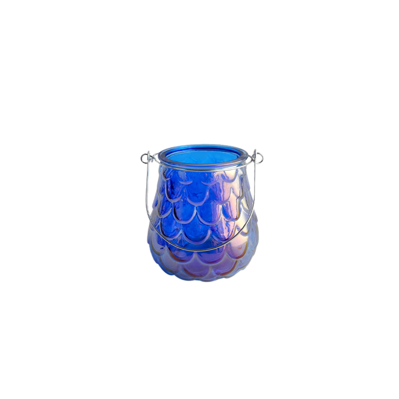 Blue Pattern Glass VasesYD-OBS-024