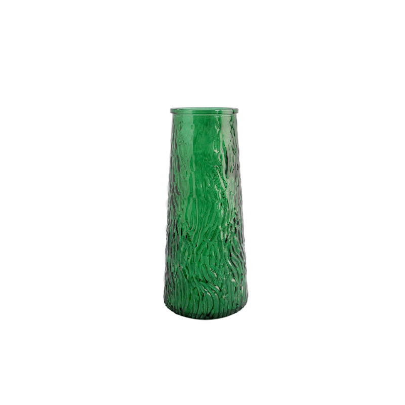 Green Relief Glass Vases YD-CGV-038
