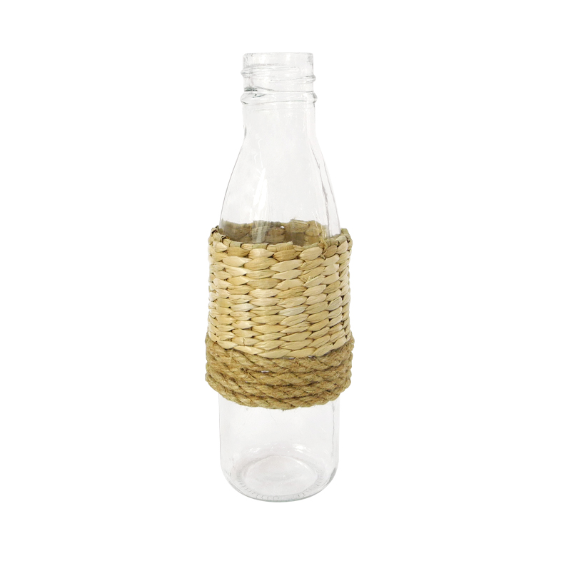 Rattan Hemp Rope Decorative Glass Bottle YD-ACC-004