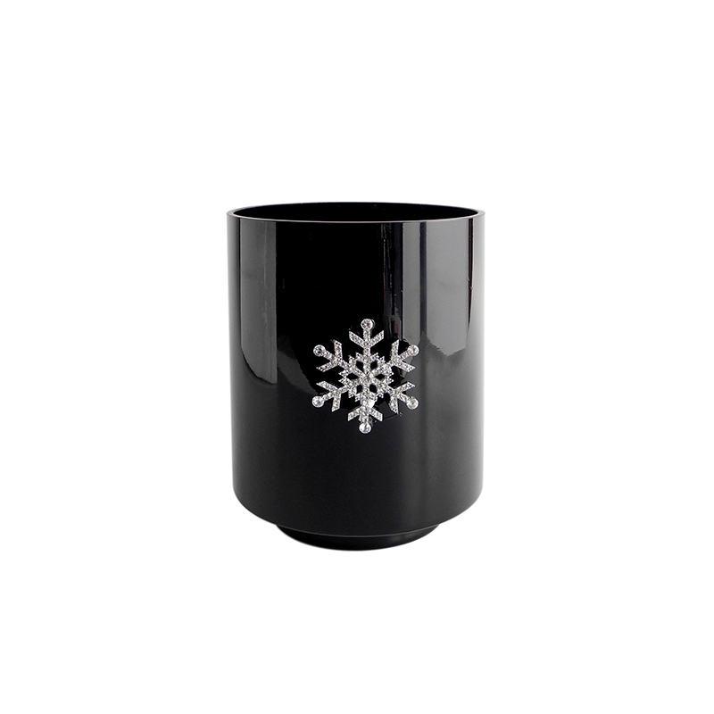 Black Snowflake Glass Wax Bottle YD-CX-046