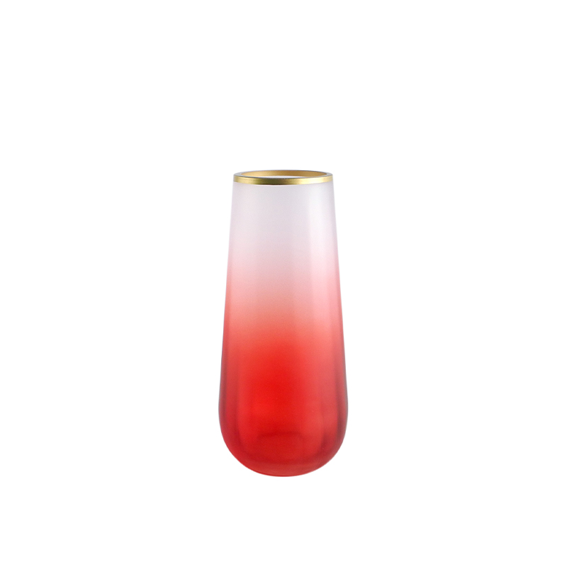 Phnom Penh Red Gradient Glass Vase YD-CX-042