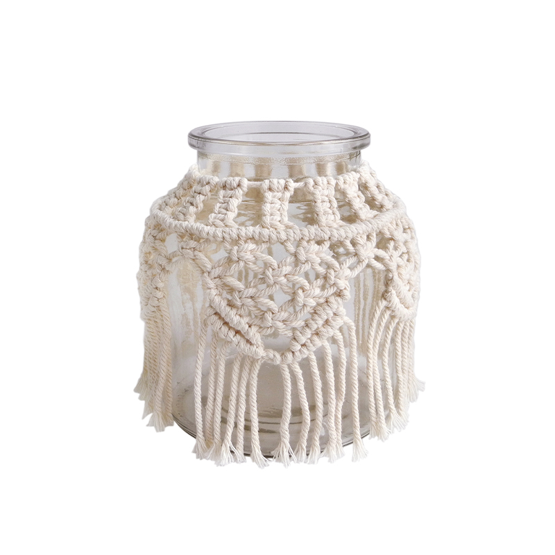 White Cotton Thread Decorative Glass Vases YD-ACC-024