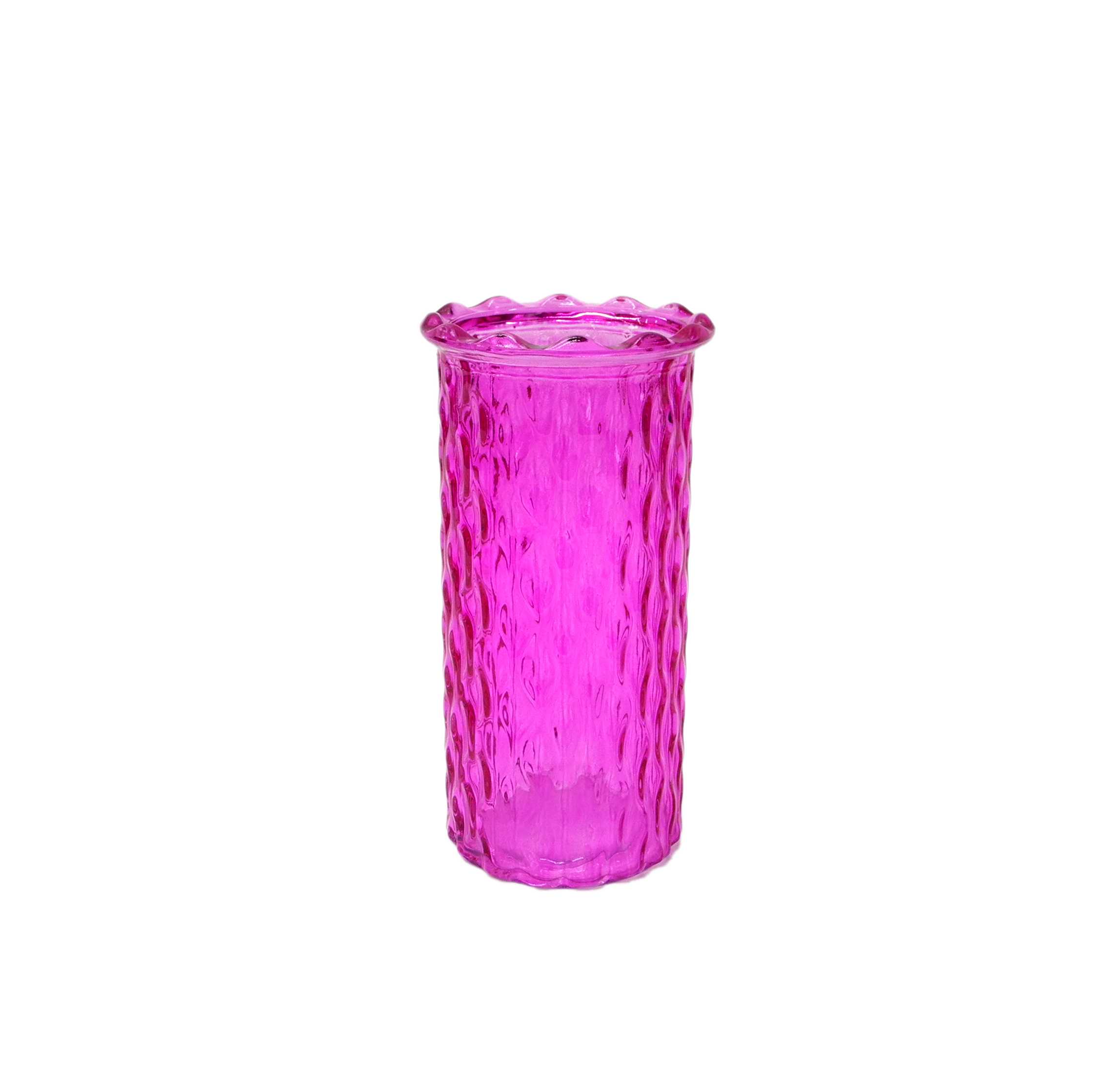 Pink patterned Glass Vase YD-ND-156