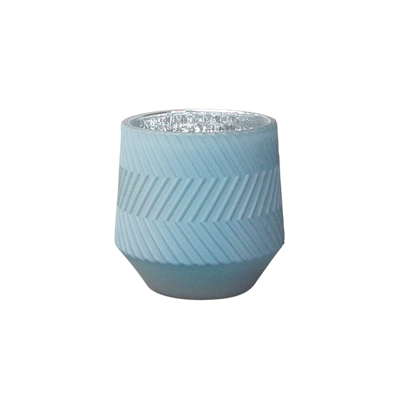 Light Grey Blue Vintage Glass Wax Bottle YD-HDWC-073