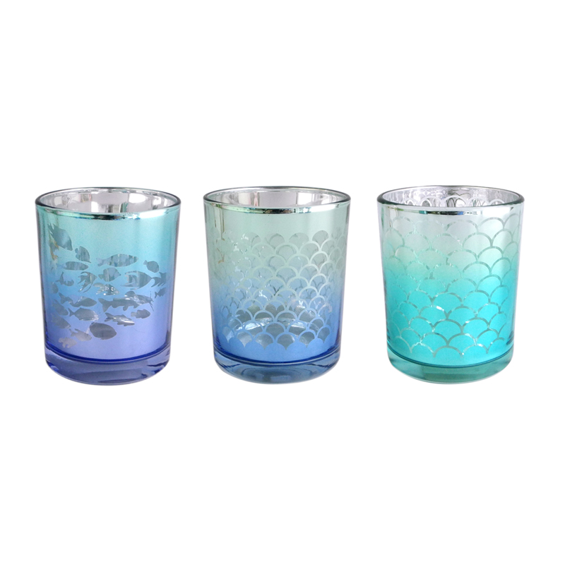 Patterned Blue Candle Holder YD-HDWC-130