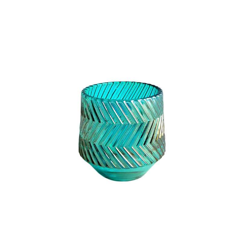 Teal Candle Holder & Wax Bottle YD-OBS-032