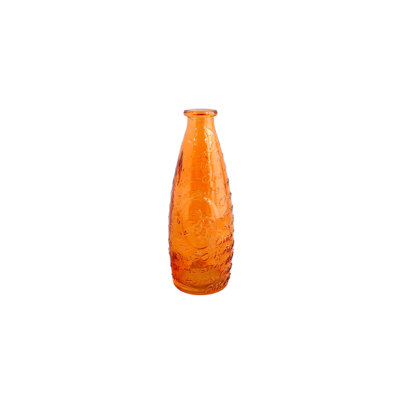 Orange Embossed Glass Vases YD-ND-118