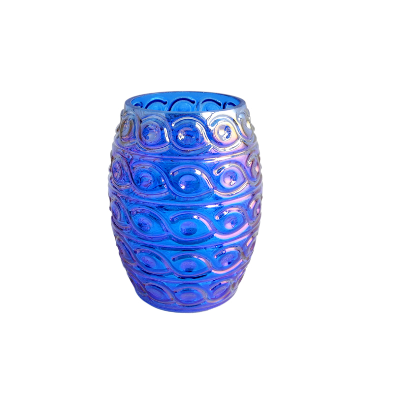 Blue Pattern Glass Vases YD-OBS-024