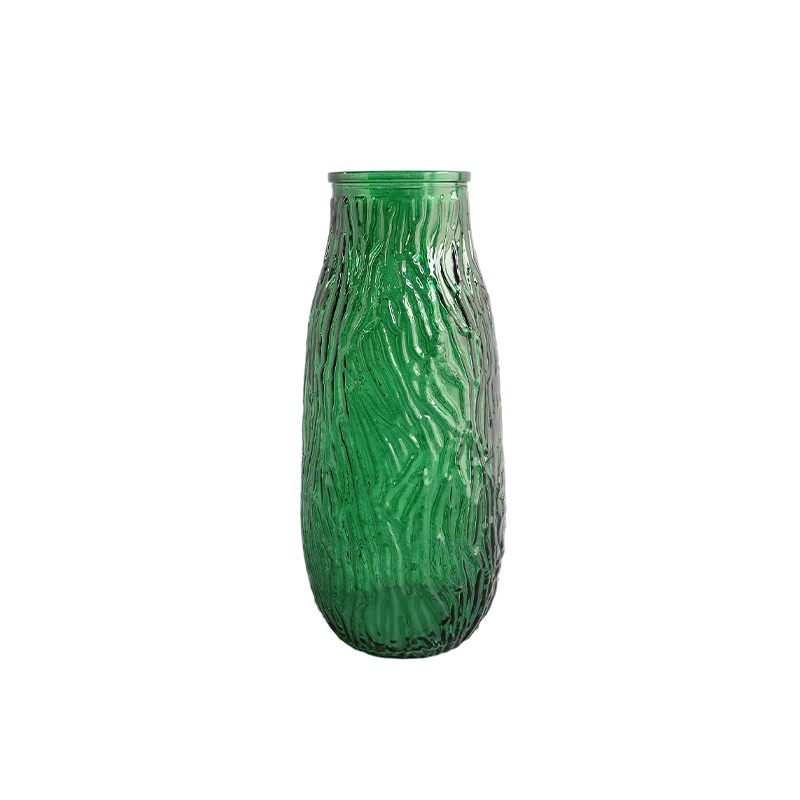 Green Relief Glass Vases YD-CGV-038