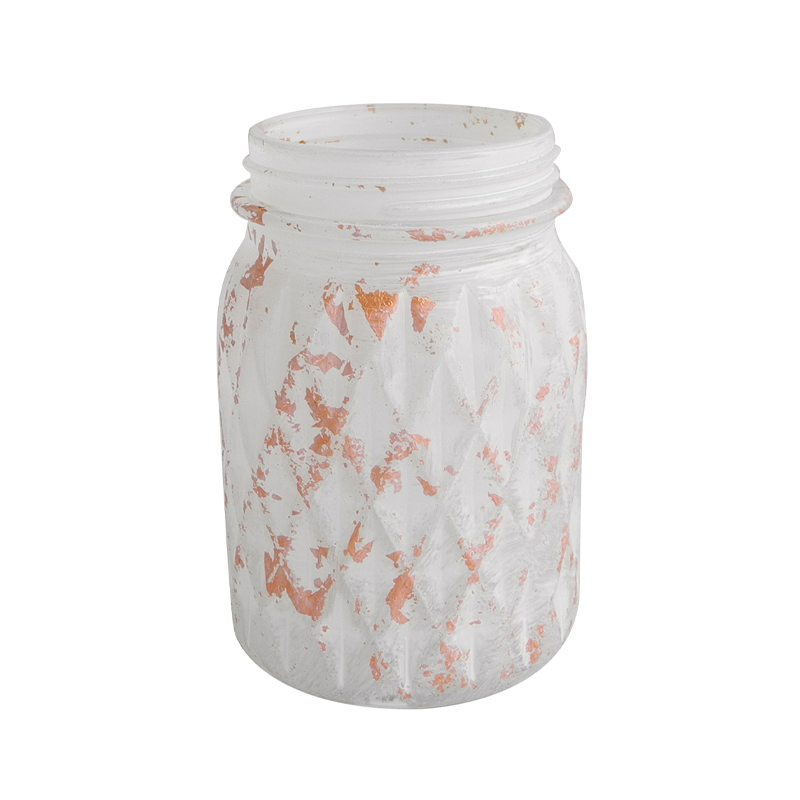 Orange Texture Glass Vases Wax Bottle YD-ND-192