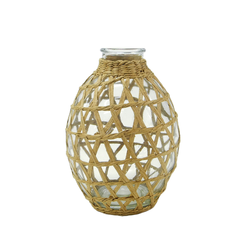 Paper Striped Glass Vases YD-ACC-013