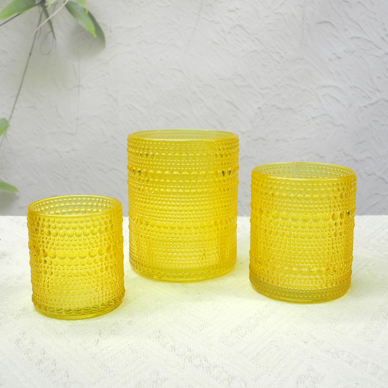 Yellow Candle Holder & Wax Bottle YD-HDWC-160