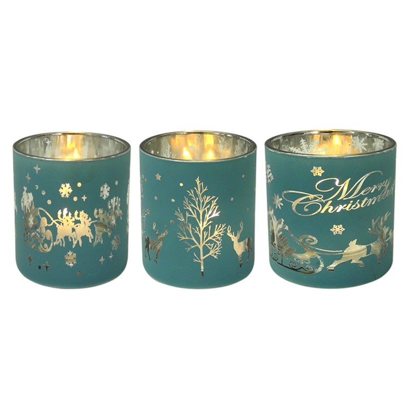 Green Christmas Candle Holder & Wax Bottle YD-CX-024