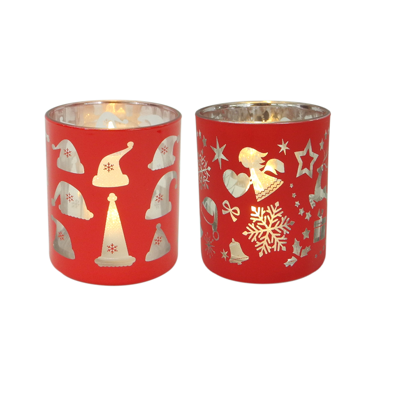 Red Christmas Candle Holder & Wax Bottle YD-CX-023