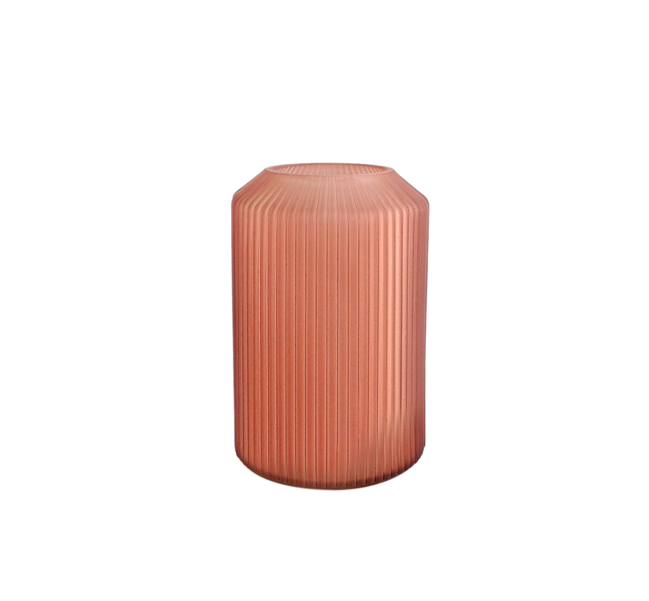 Lotus Root Pink Stripes Glass Vases YD-CGV-056