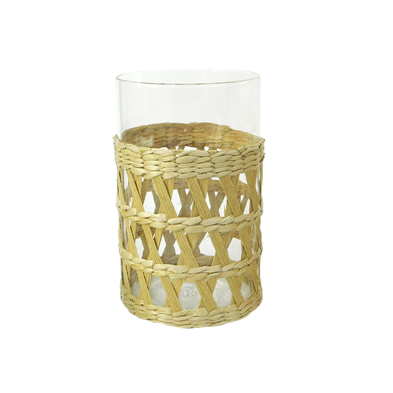 Rattan Paper Mixed Glass Vase YD-ACC-032