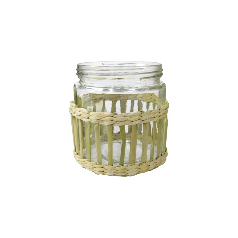 Mixed Rattan And Bamboo Glass Vases YD-ACC-038