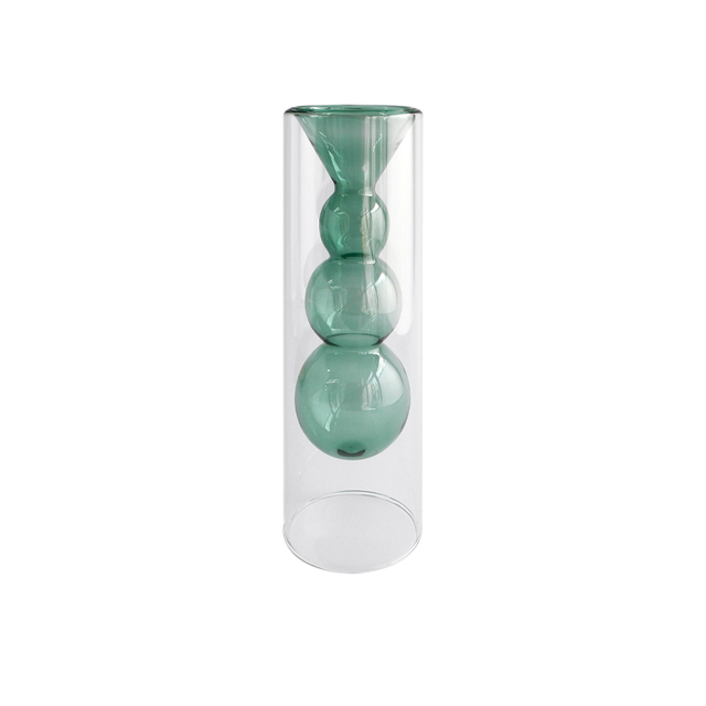 Dark Green Lampwork Glass Vase YD-BV-028