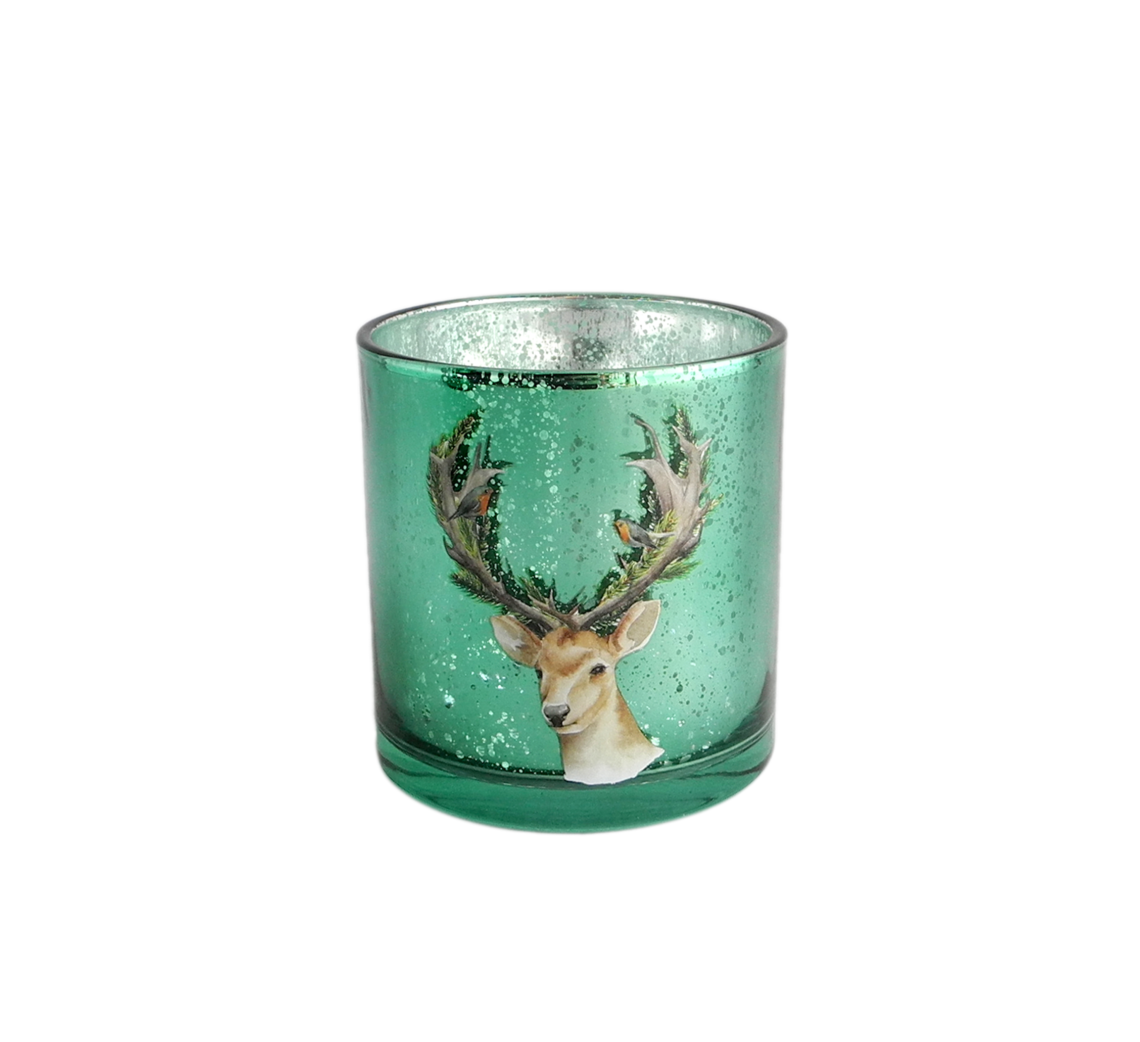 Green Christmas Candle Holder & Wax BOttle YD-CX-030