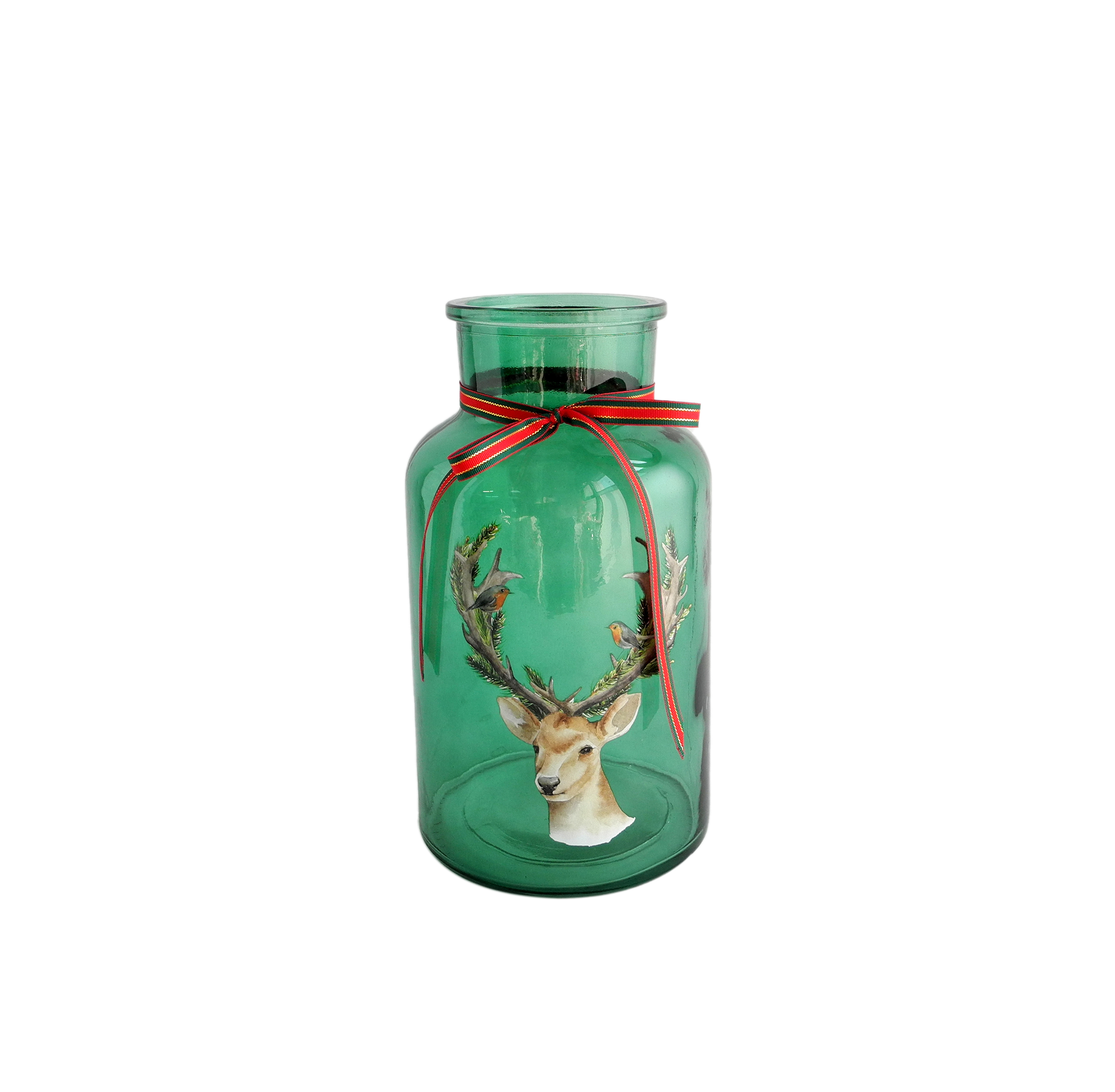 Green Christmas Candle Holder & Wax BOttle YD-CX-030