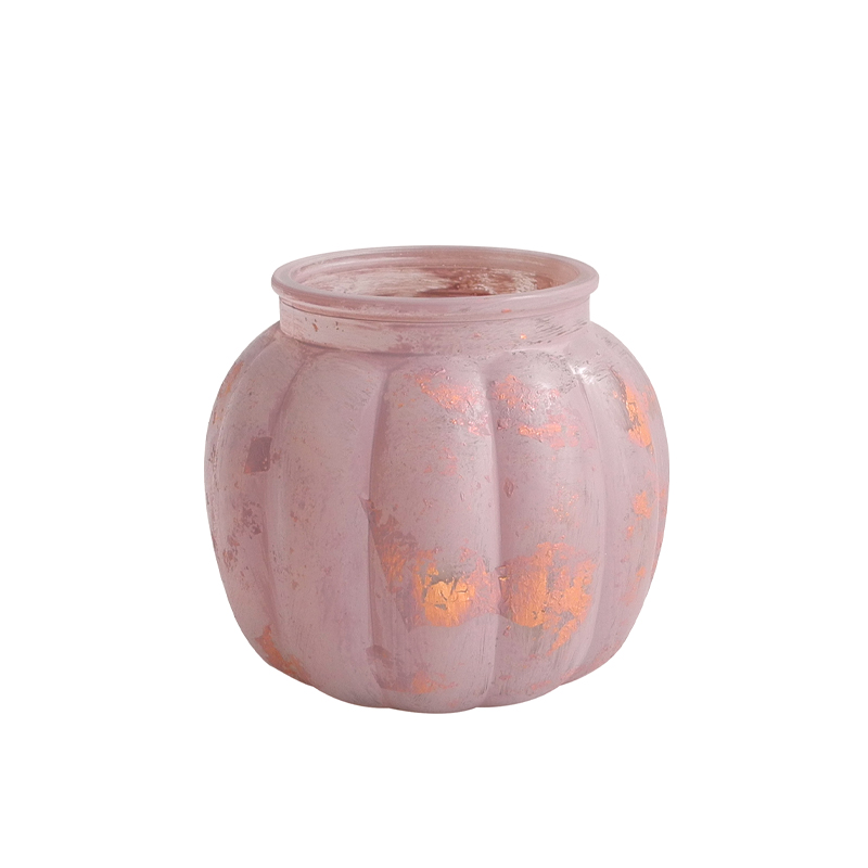 Pink Texture Glass Vases Wax Bottle YD-ND-191