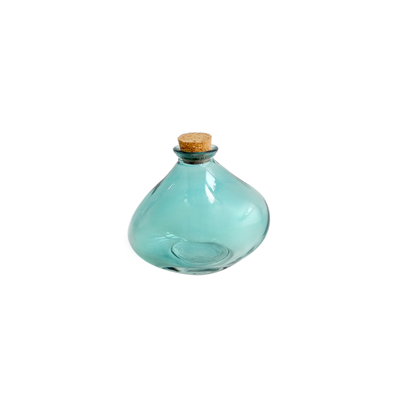 Blue Grey Glass Container YD-GC-033