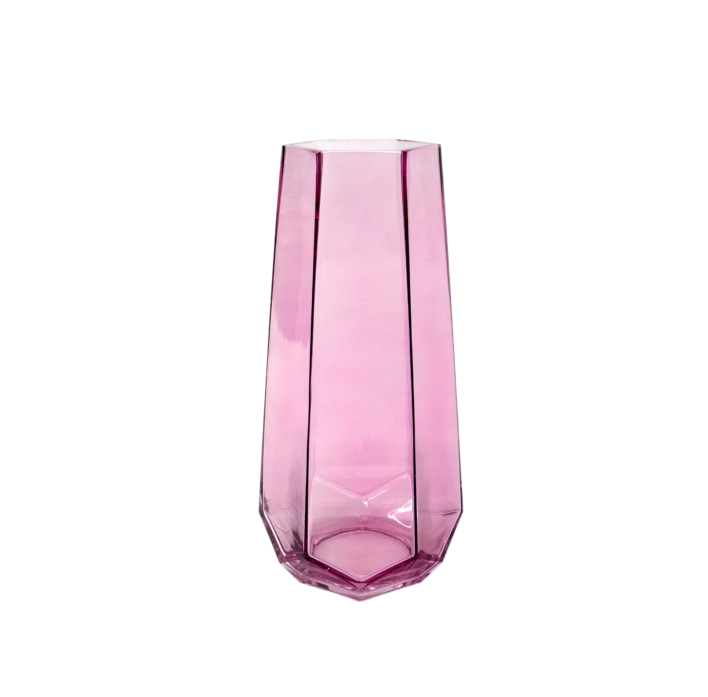 Pink Geometric Glass Vase YD-ND-165
