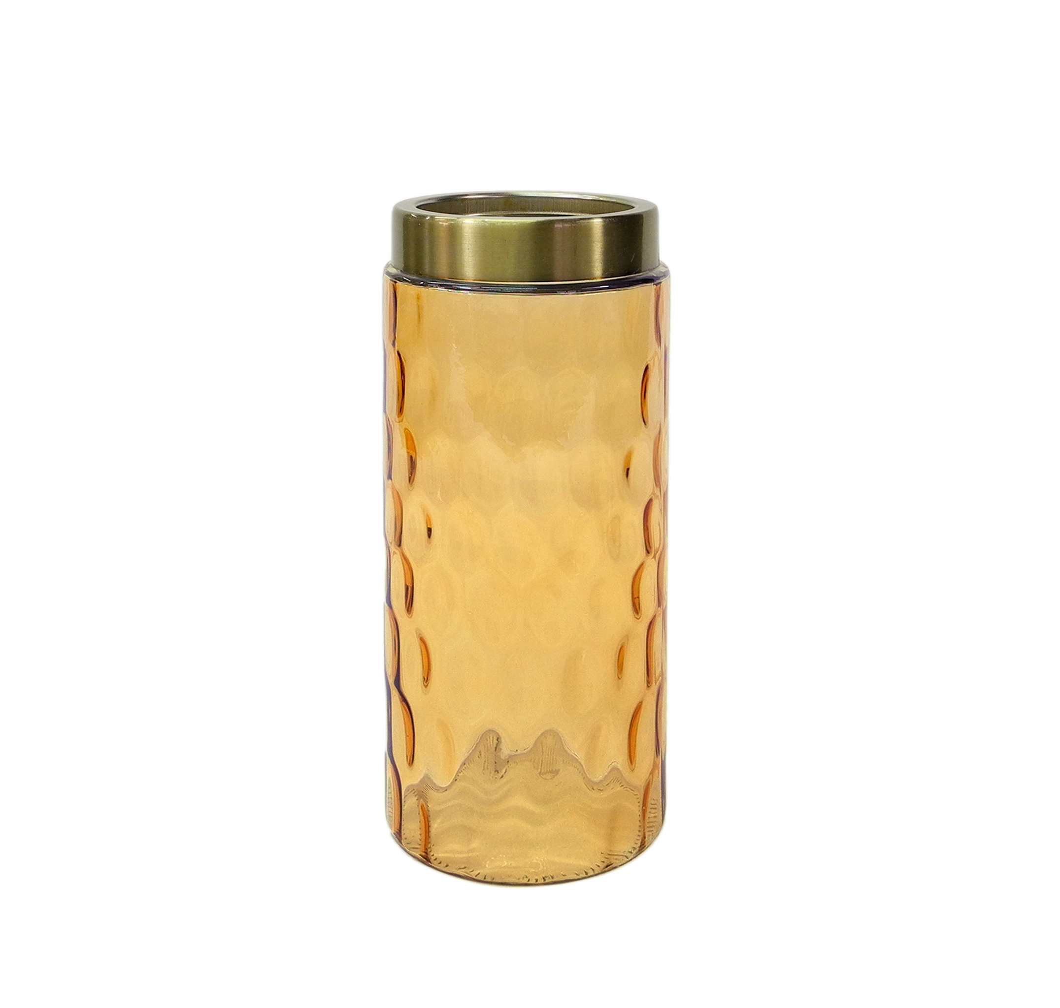 Metal Edge Glass Vase YD-ND-168