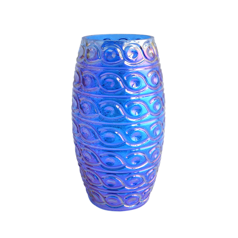 Blue Pattern Glass Vases YD-OBS-024