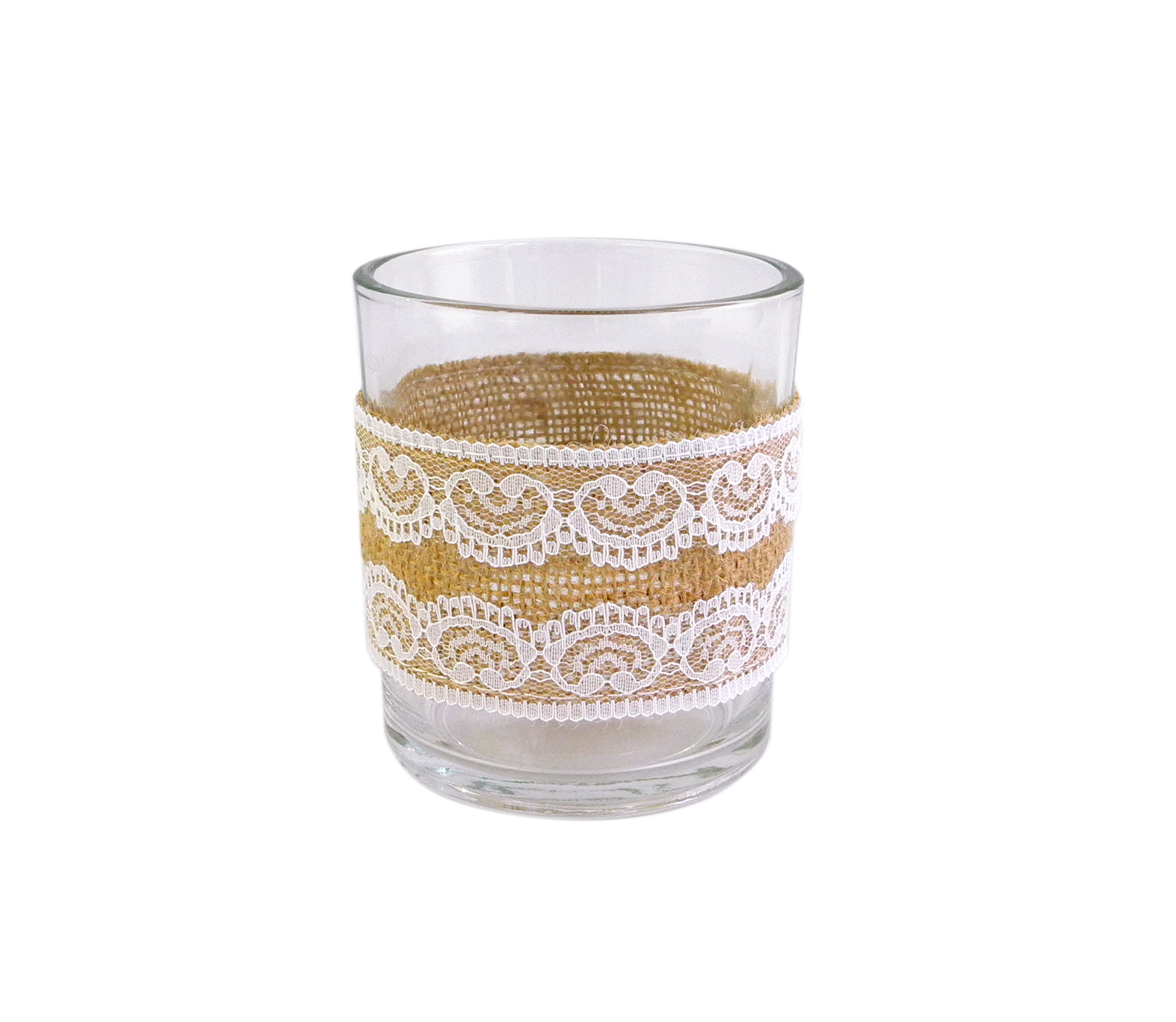Fabric Lace Decorative Glass Vases YD-ACC-018