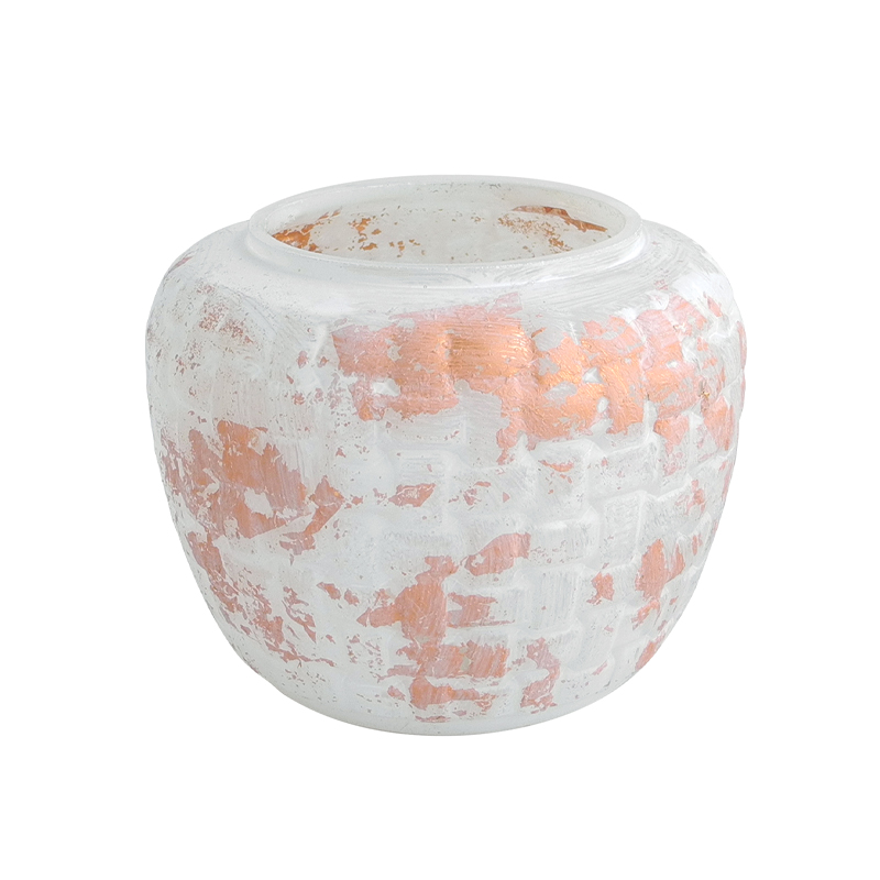 Orange Texture Glass Vases Wax Bottle YD-ND-192