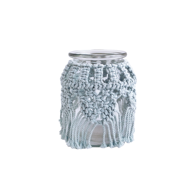 Blue Cotton Thread Decorative Glass Vases YD-ACC-023