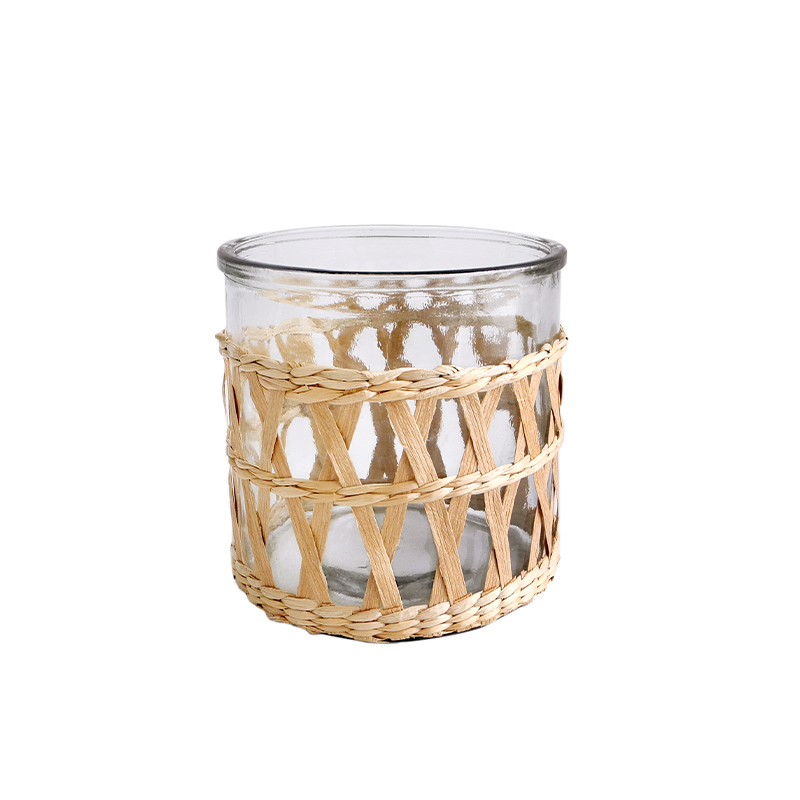 Rattan Paper Mixed Glass Vases YD-ACC-028