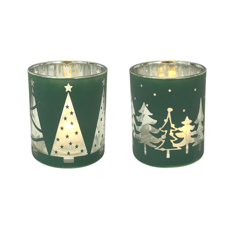 Green Christmas Candle Holder & Wax Bottle YD-CX-020