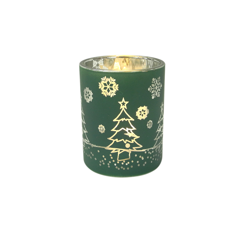 Green Christmas Candle Holder & Wax Bottle YD-HDWC-125