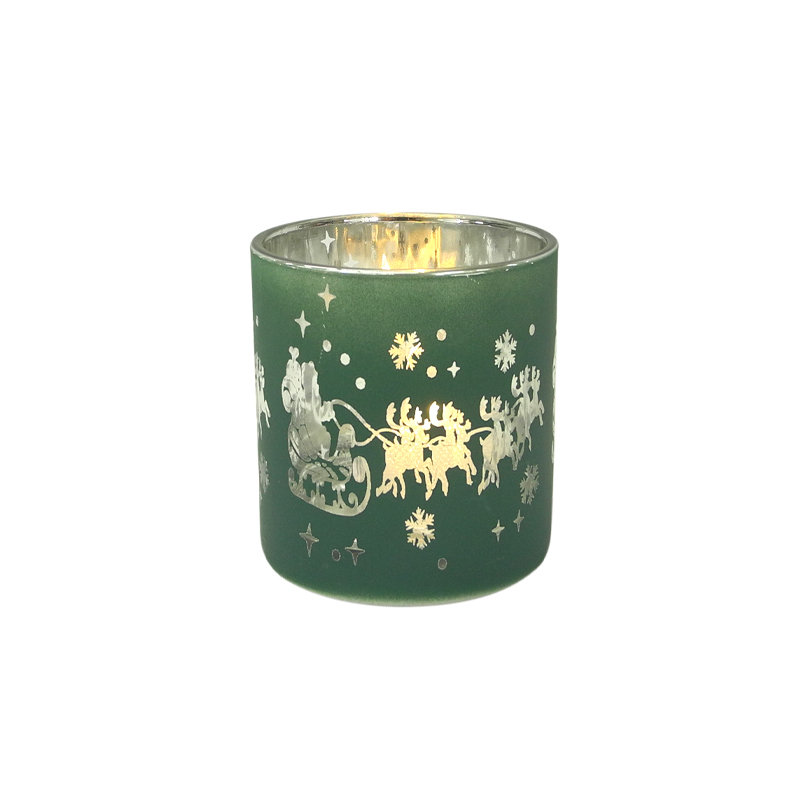 Green Christmas Candle Holder & Wax Bottle YD-HDWC-125