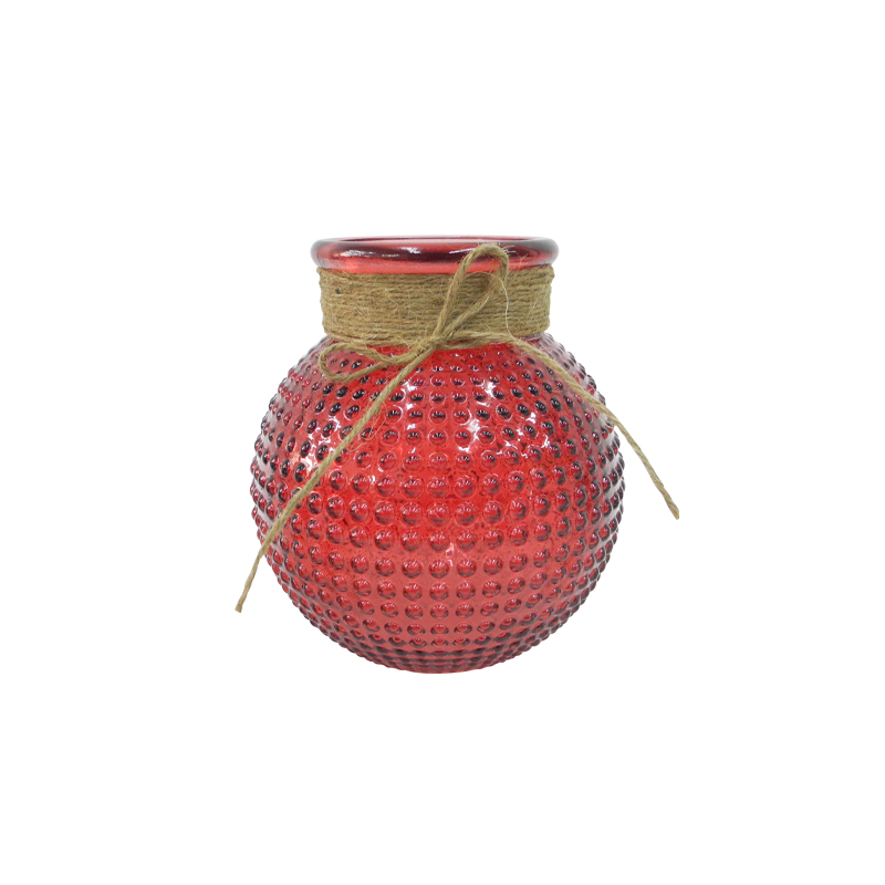 Maple Red Glass Vase YD-TDH-007