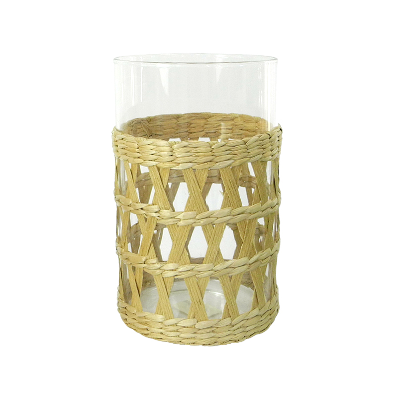 Rattan Paper Mixed Glass Vase YD-ACC-032