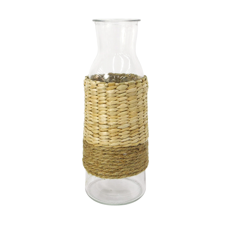 Rattan Hemp Rope Decorative Glass Bottle YD-ACC-004