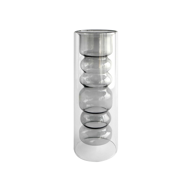 Gray Lampwork Glass Vase YD-BV-032