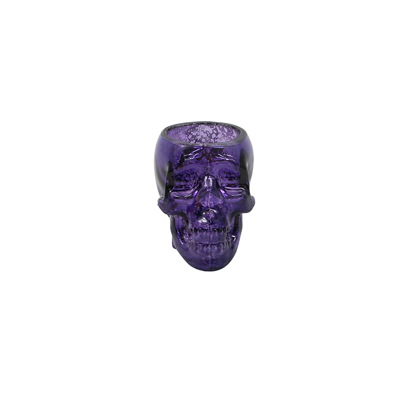 Skull Shattered Silver Glass YD-HAL-114
