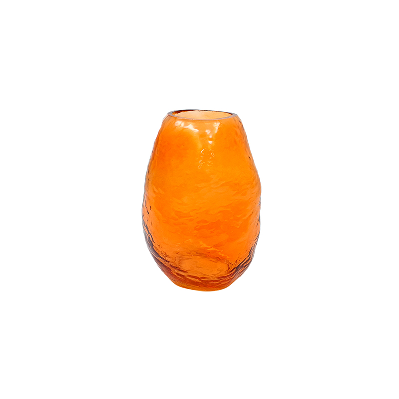 Orange Textured Glass Vase YD-TDH-101