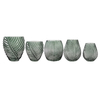 Leaf-textured Cut Glass Vase YD-TDH-085