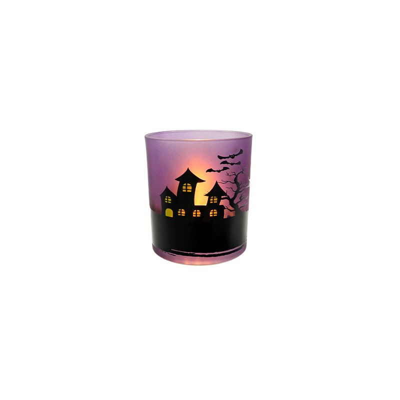Halloween Pattern Purple Frosted Wax Cup YD-HAL-079