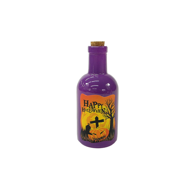 Halloween Pattern Colored Glass Bottle YD-HAL-074
