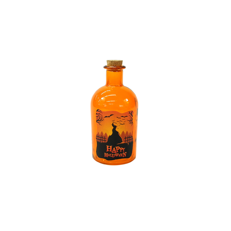Colorful Halloween Pattern Glass Bottle YD-HAL-070