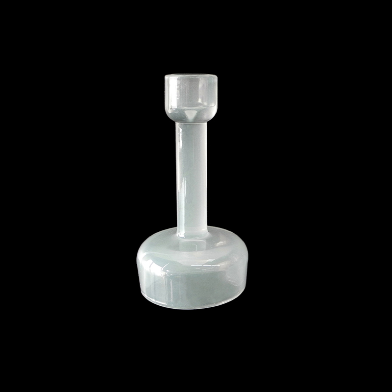 White Cylindrical Glass Candle Holder YD-ND-250