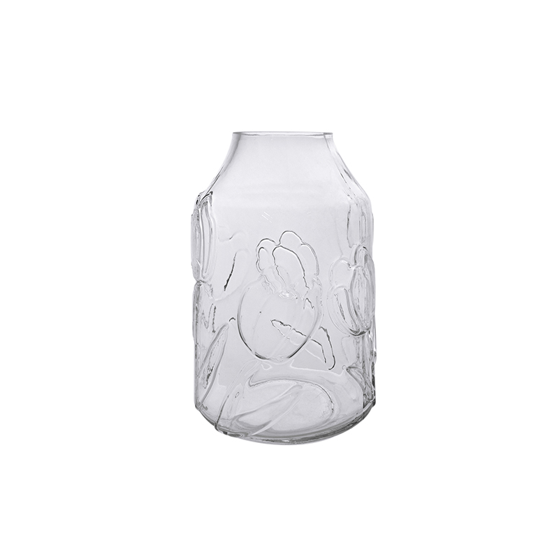 Tulip Embossed Glass Vase YD-CGV-044